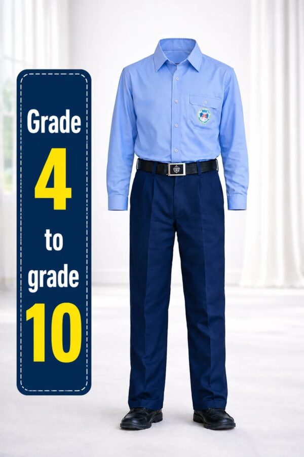 Boys Uniform – Full Sleeve Shirt & Pant (Grade 4 to 10)